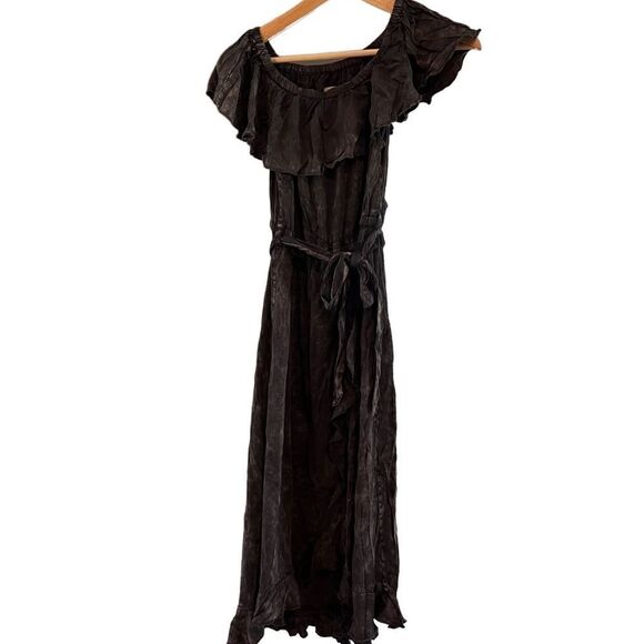 Chaser Gray Tie Dye Faux Wrap Belted Dress Sz M NWT - Picture 6 of 8